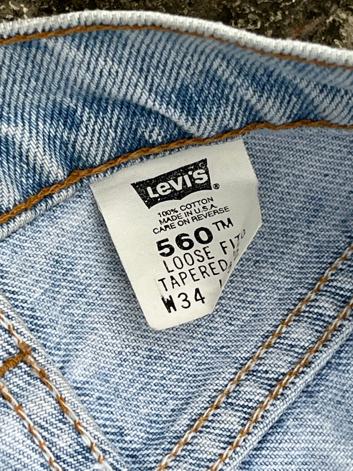 Levi's Light Blue Baggy Slouchy Jeans (34)