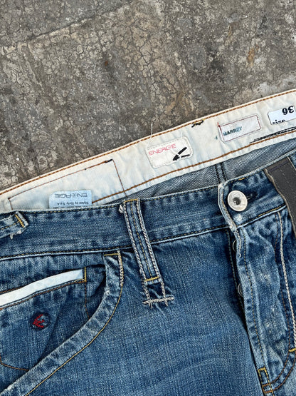 Energie Light Blue Denim Straight Fit Jeans (36)