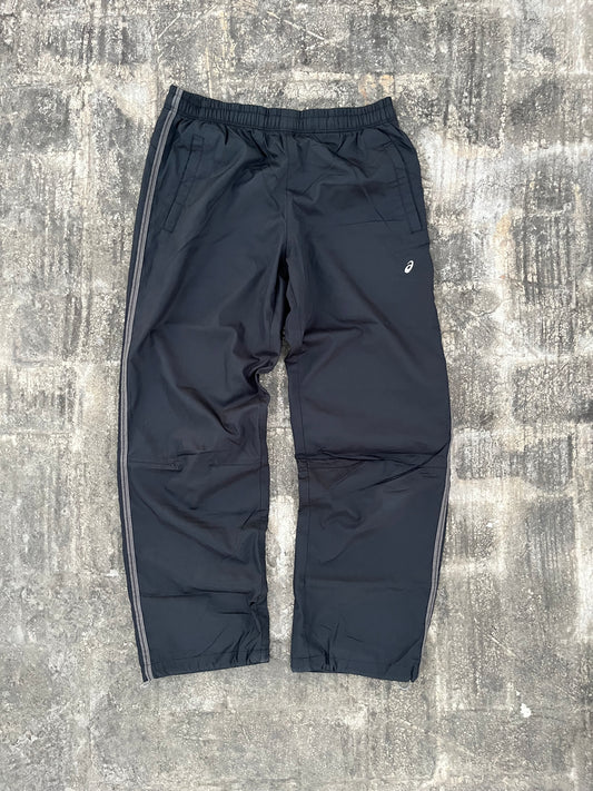 Vintage Black Asics Baggy Trackpants (S)