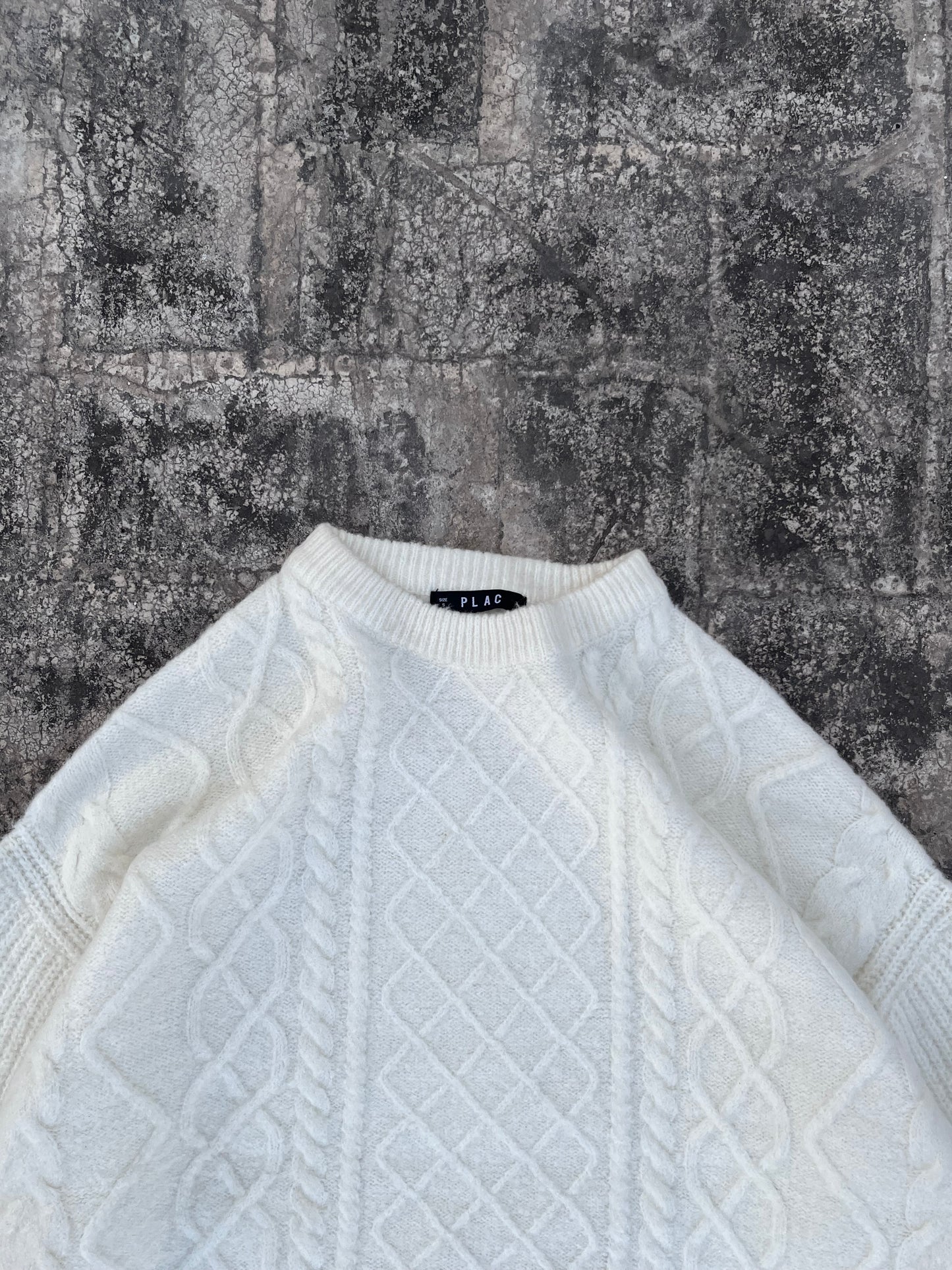 PLAC White Knit Sweater (M)