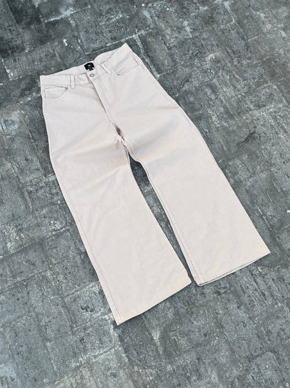 H&M Beige Baggy Jeans (34)