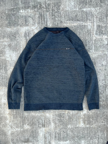 Vintage Dark Blue Knit Sweater (M)