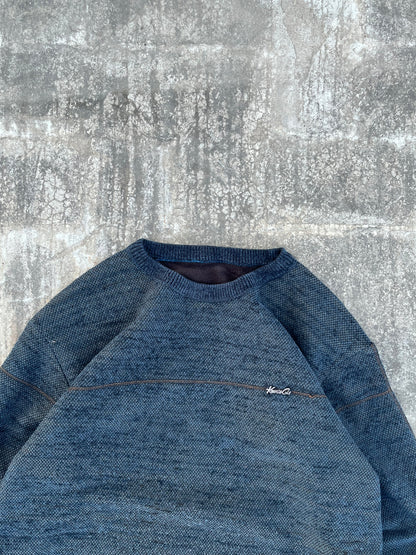 Vintage Dark Blue Knit Sweater (M)