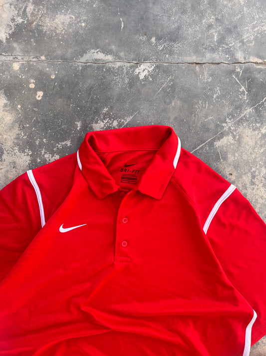 Nike Red Dri Fit Polo Jersey (L)