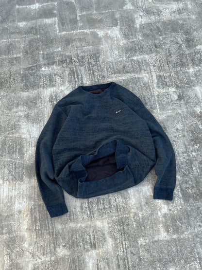 Vintage Dark Blue Knit Sweater (M)