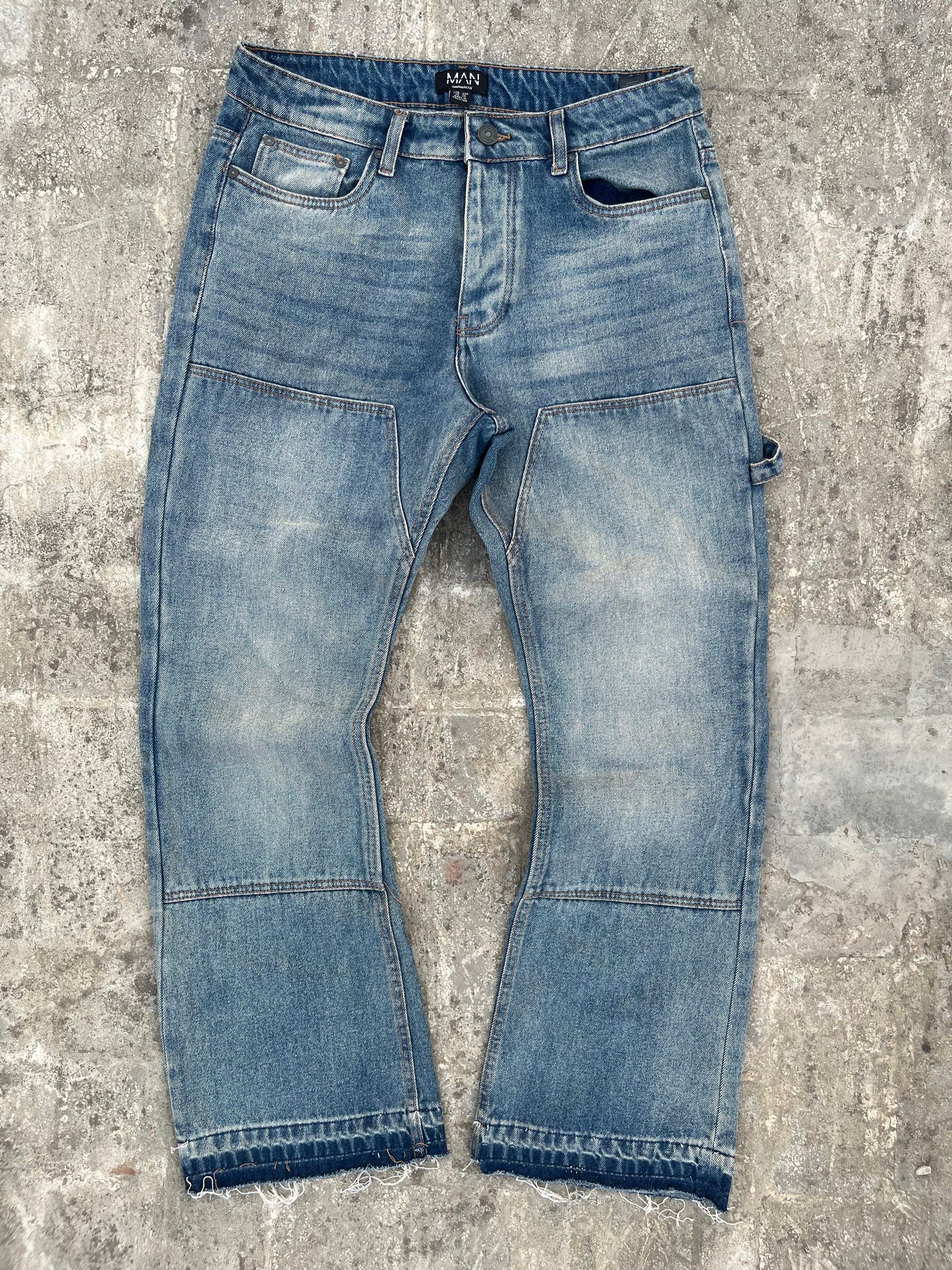 BoohooMan Bootcut Carpenter Jeans (34)