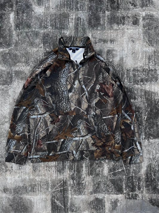 Vintage camo zip up fleece