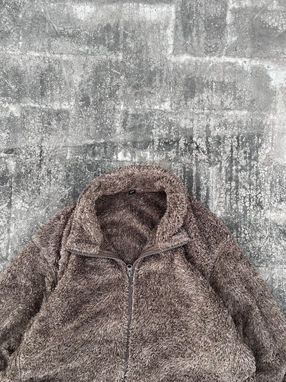 Uniqlo Dark Brown Fur Fleece Zipper (L)