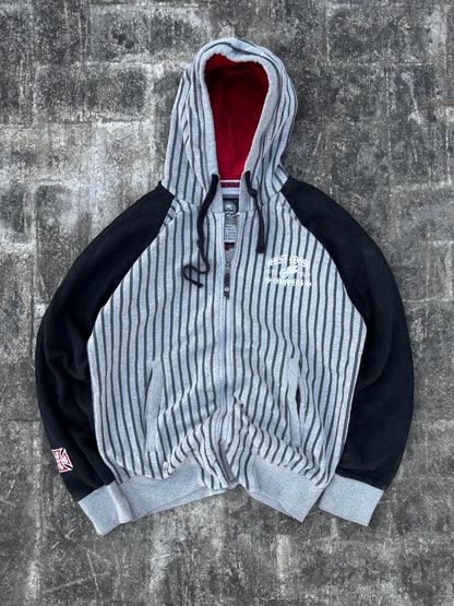 Vintage Y2K West Coast Choppers Long Beach Pinstripe Full Zip Hoodie (M)