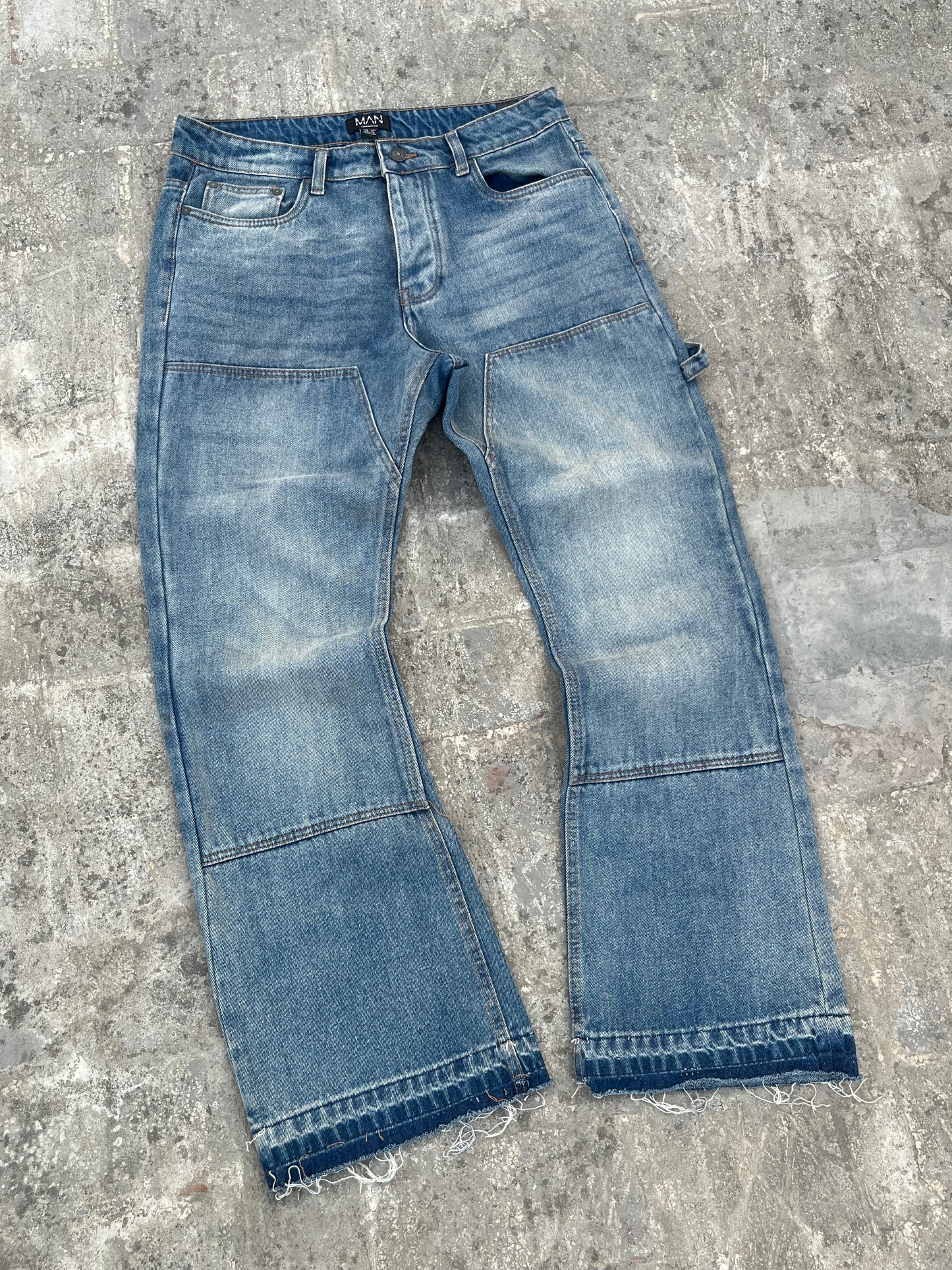 BoohooMan Bootcut Carpenter Jeans (34)