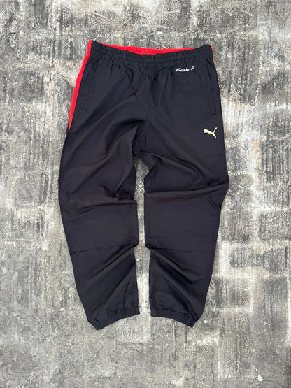 Vintage Black - Red Puma Baggy Trackpants (M)