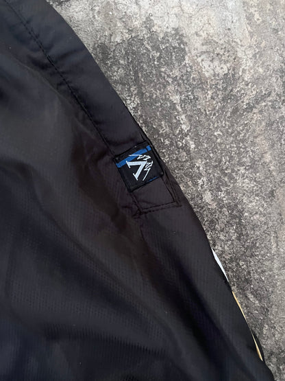 V Black Trackpants with Gold Stripes (M)