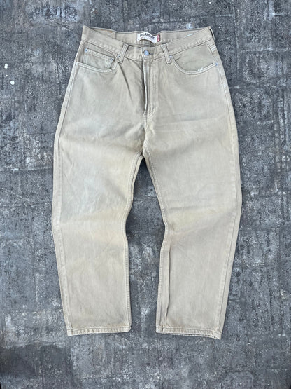 Vintage Levi's 550 Relaxed Fit Khaki Jeans (34)