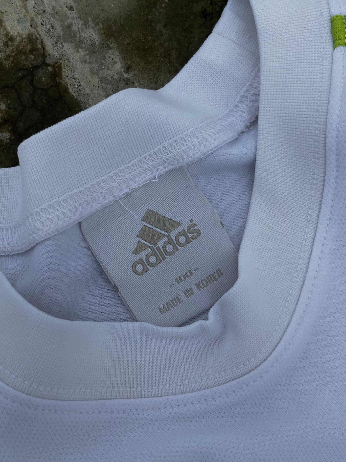 Vintage Adidas Lime-White Jersey (S)