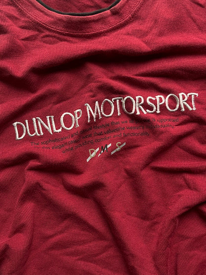 Vintage Dunlop Motorsport Waffle knit Texture Tee (L)