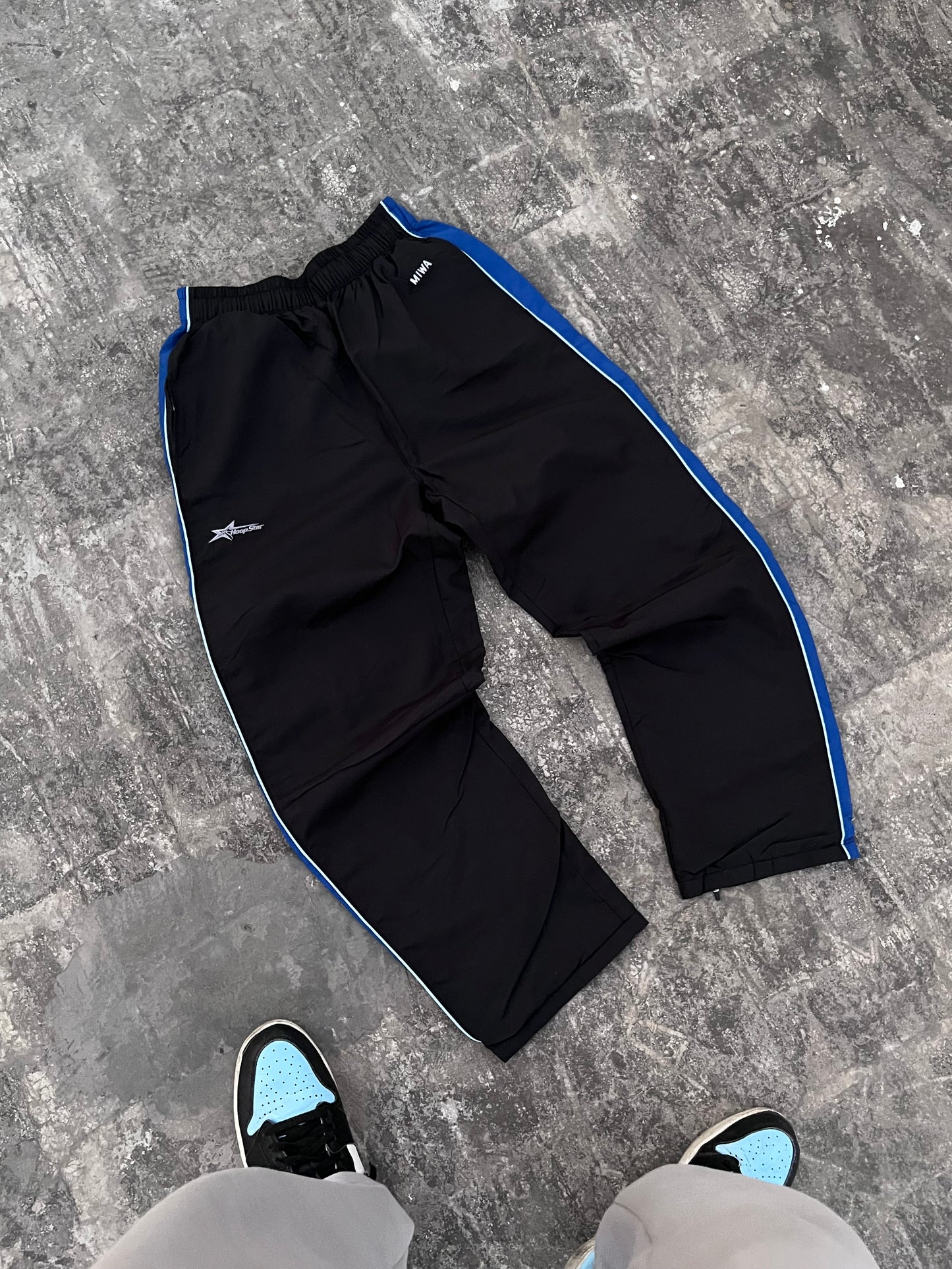 MIWA Black and Blue Trackpants (M)