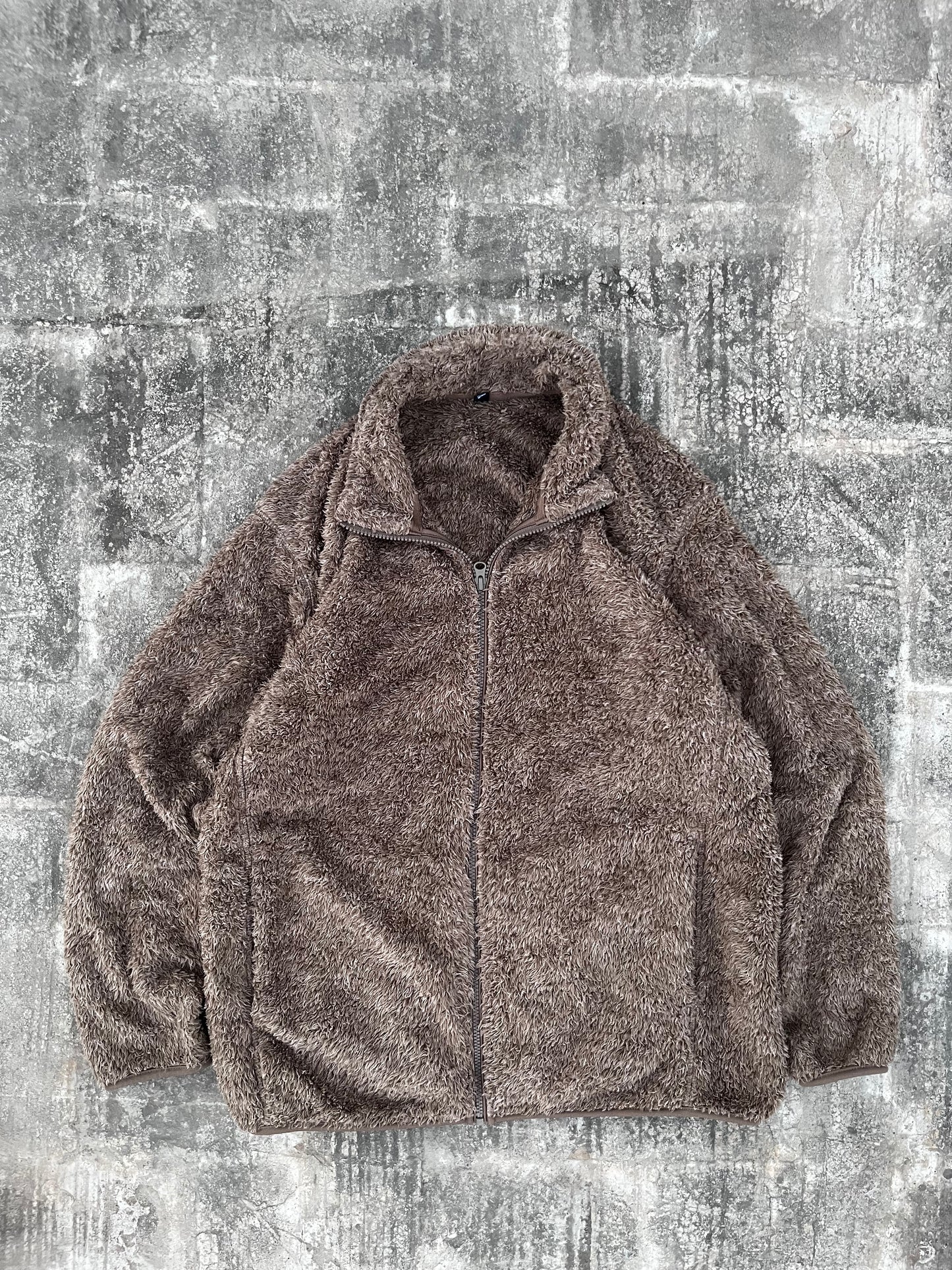 Uniqlo Dark Brown Fur Fleece Zipper (L)