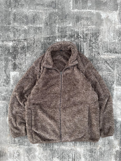 Uniqlo Dark Brown Fur Fleece Zipper (L)
