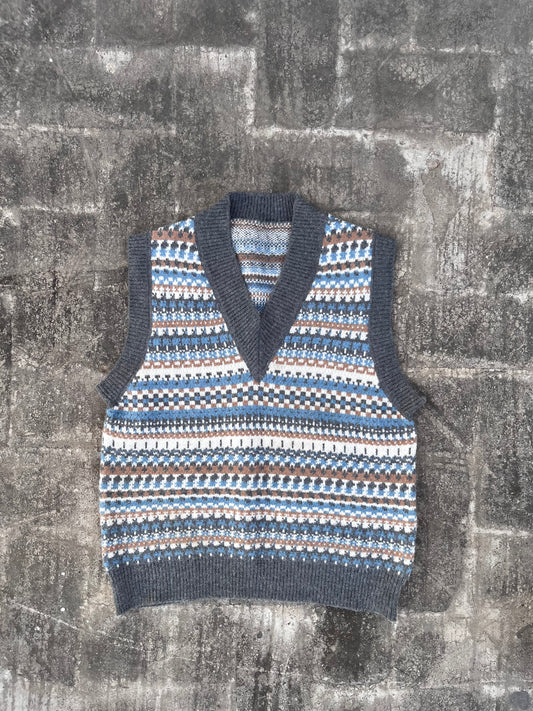 Vintage Sleeveless Knitted Sweater (S/XS)