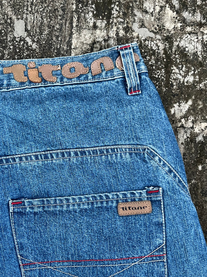 Vintage Tuttane Embroidery Baggy Jeans (34)