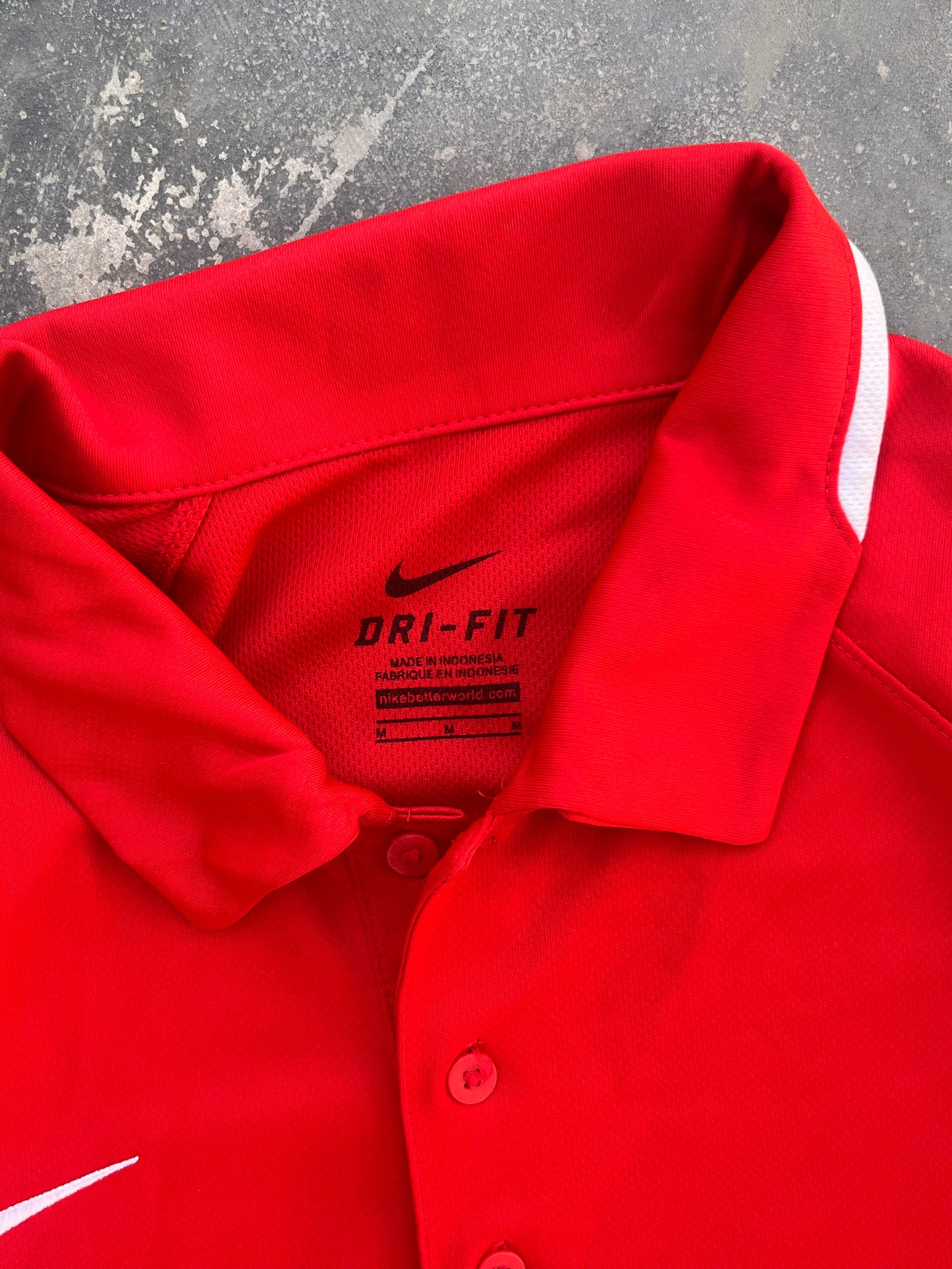 Nike Red Dri Fit Polo Jersey (L)