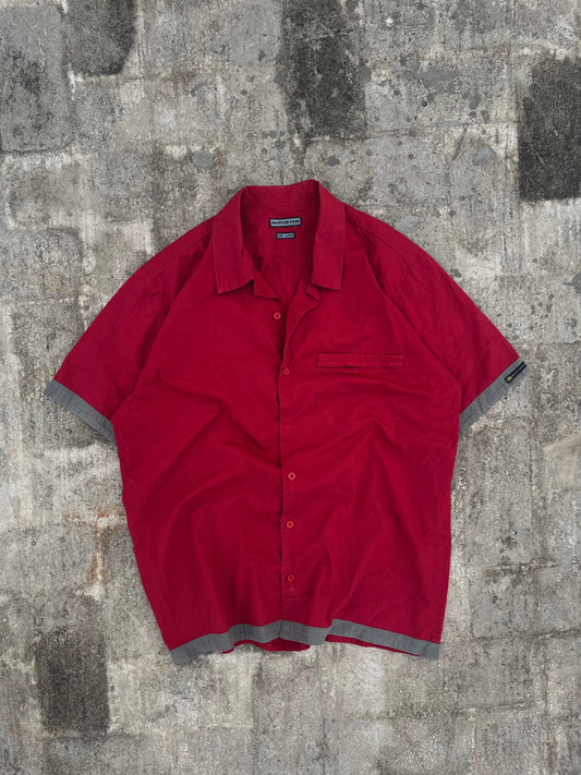 Vintage Red Boxy Cropped Mechanic Tee (M/L)