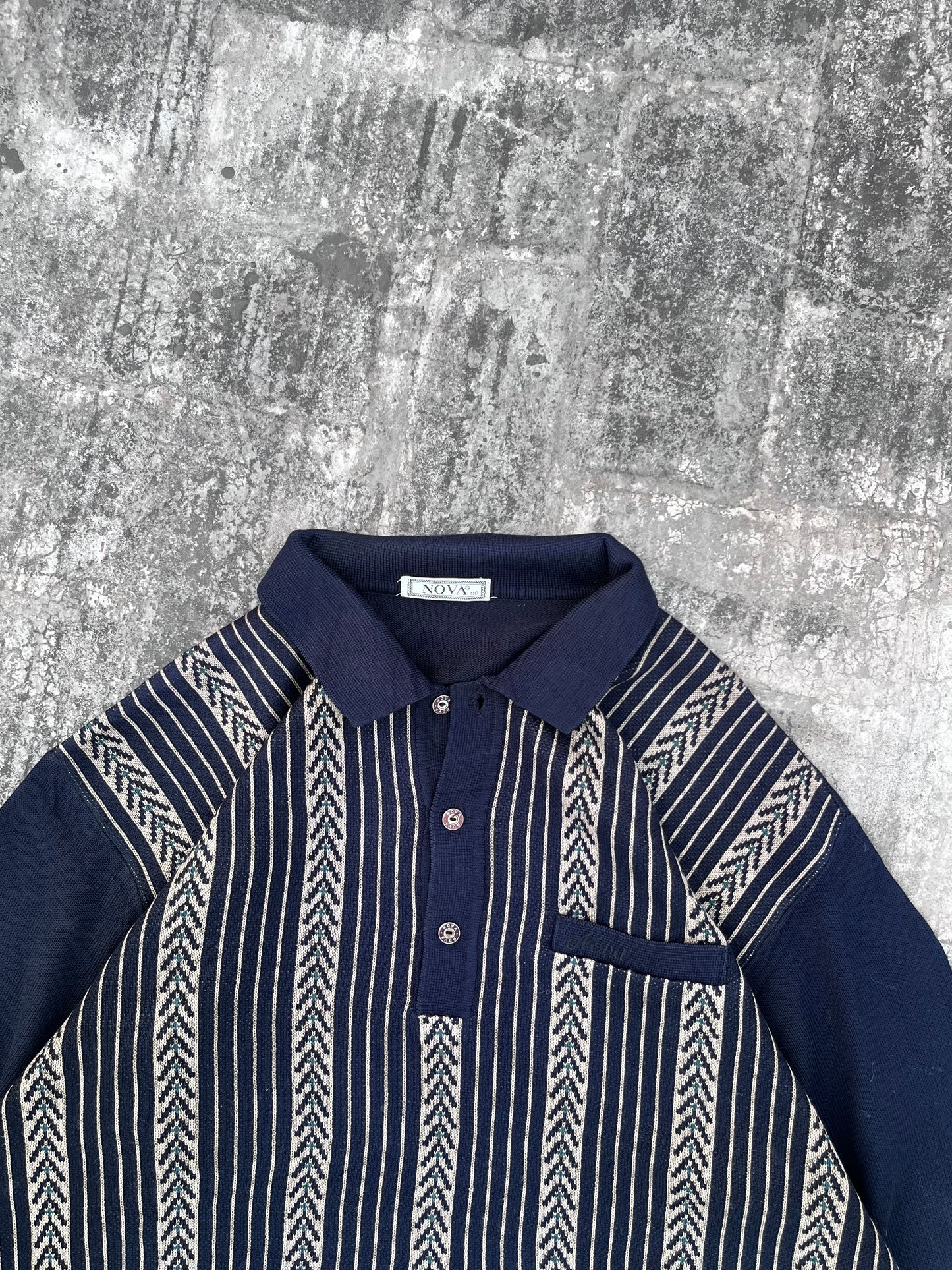 Vintage Nova Blue and Gold Sweater (L)