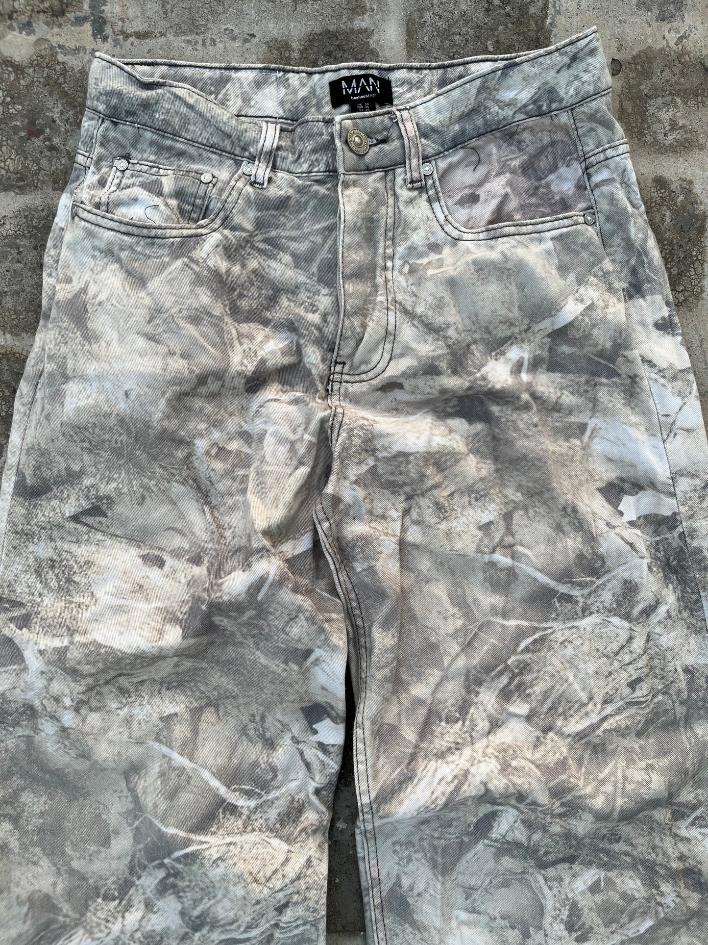 Boohoman camo baggy jeans