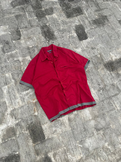 Vintage Red Boxy Cropped Mechanic Tee (M/L)