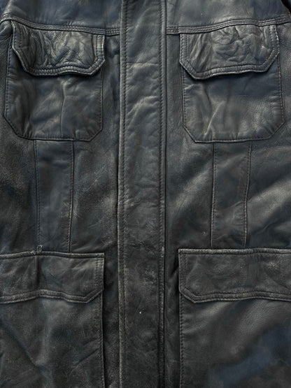 Long Vintage leather jacket (M/L)