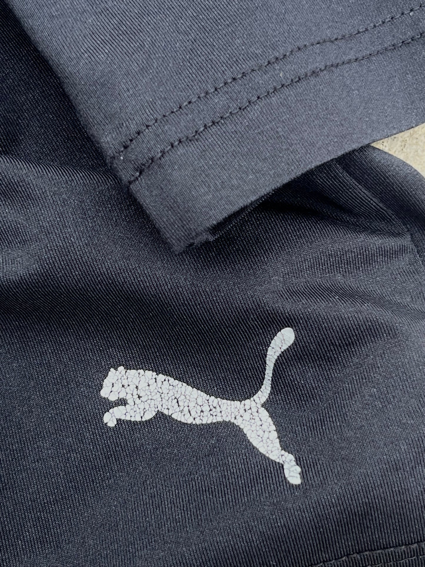 Puma Black-Blue Compression Tee (M)