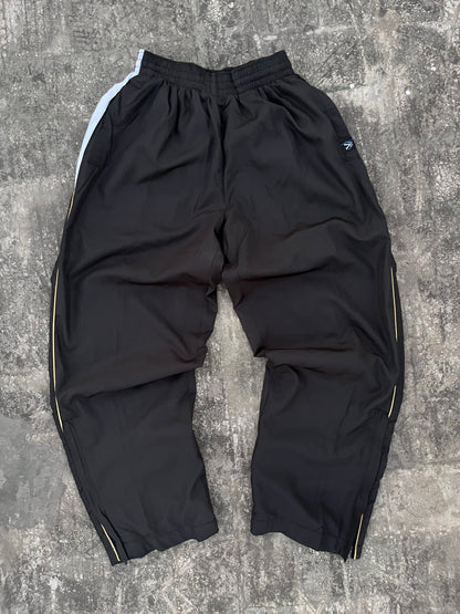 V Black Trackpants with Gold Stripes (M)