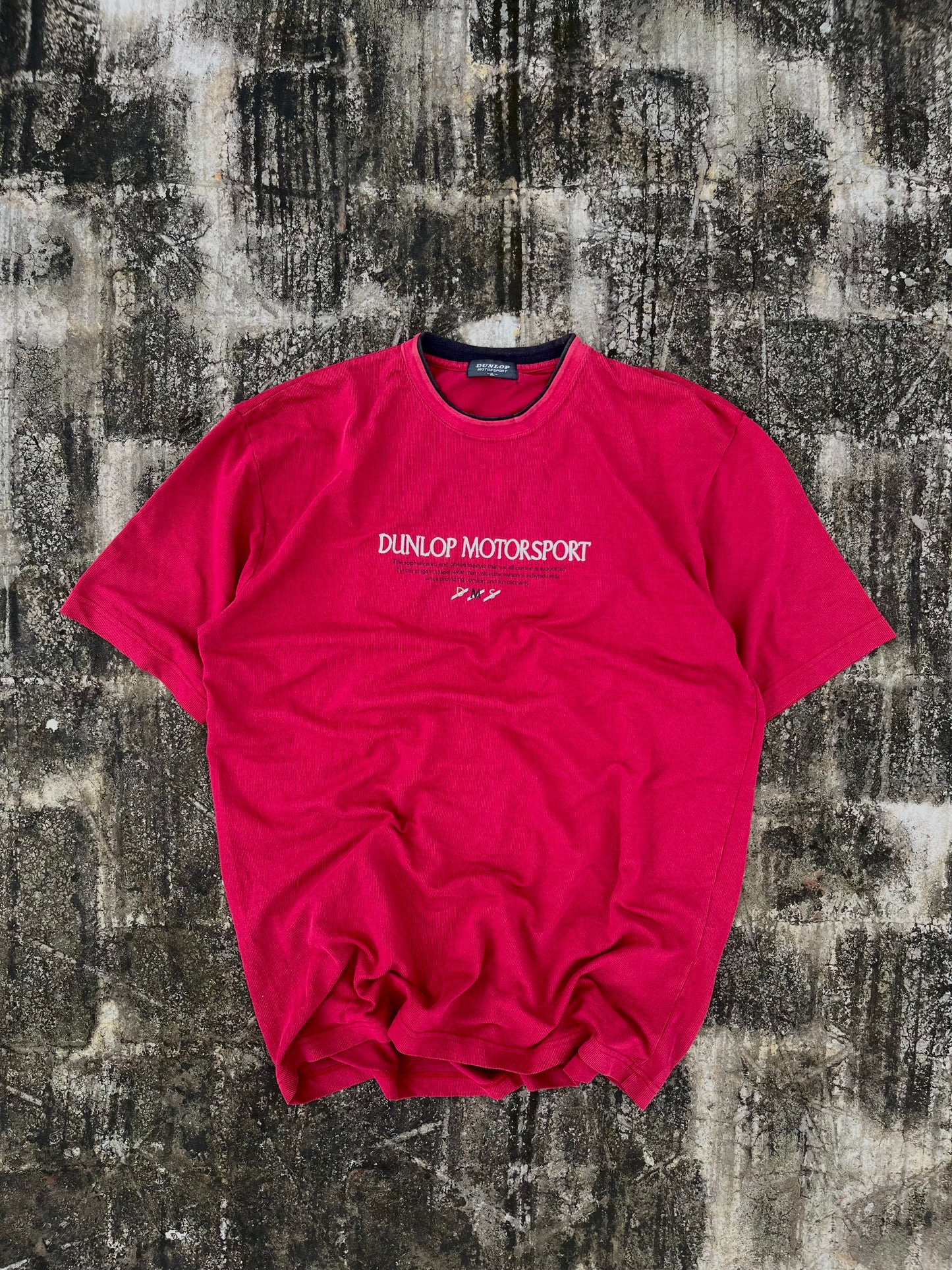 Vintage Dunlop Motorsport Waffle knit Texture Tee (L)