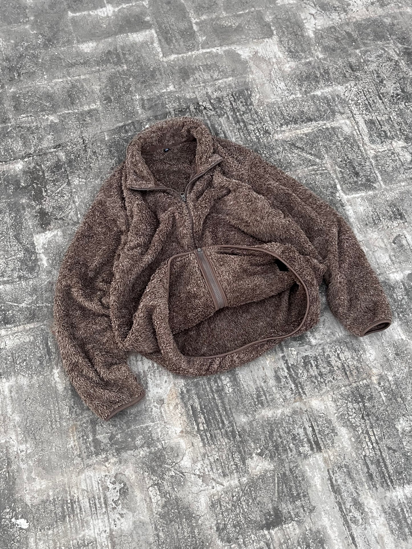 Uniqlo Dark Brown Fur Fleece Zipper (L)
