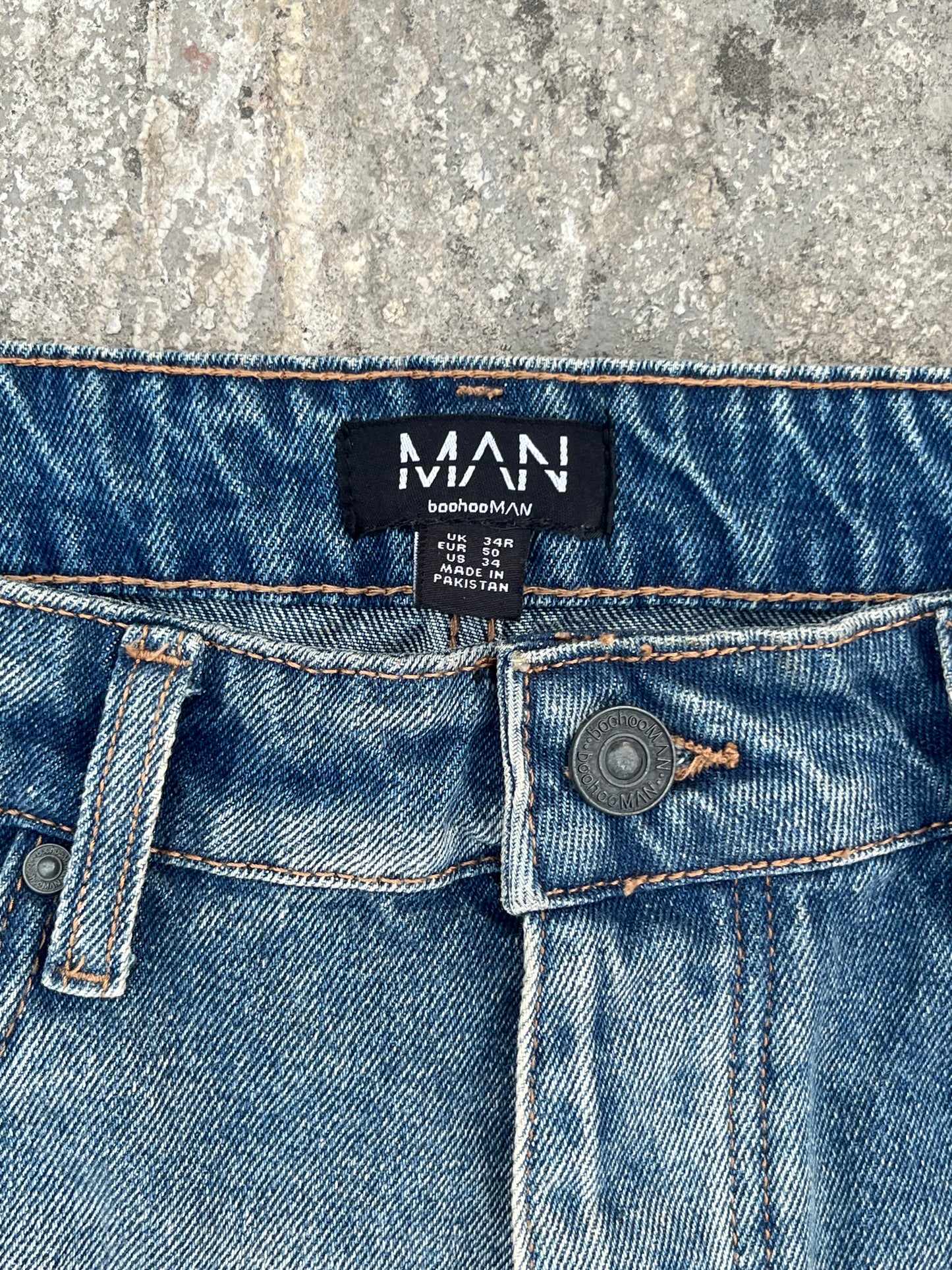 BoohooMan Bootcut Carpenter Jeans (34)