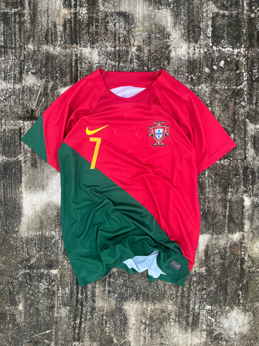 Ronaldo Portugal Original 2022 FIFA Football Jersey (Stained) (M)