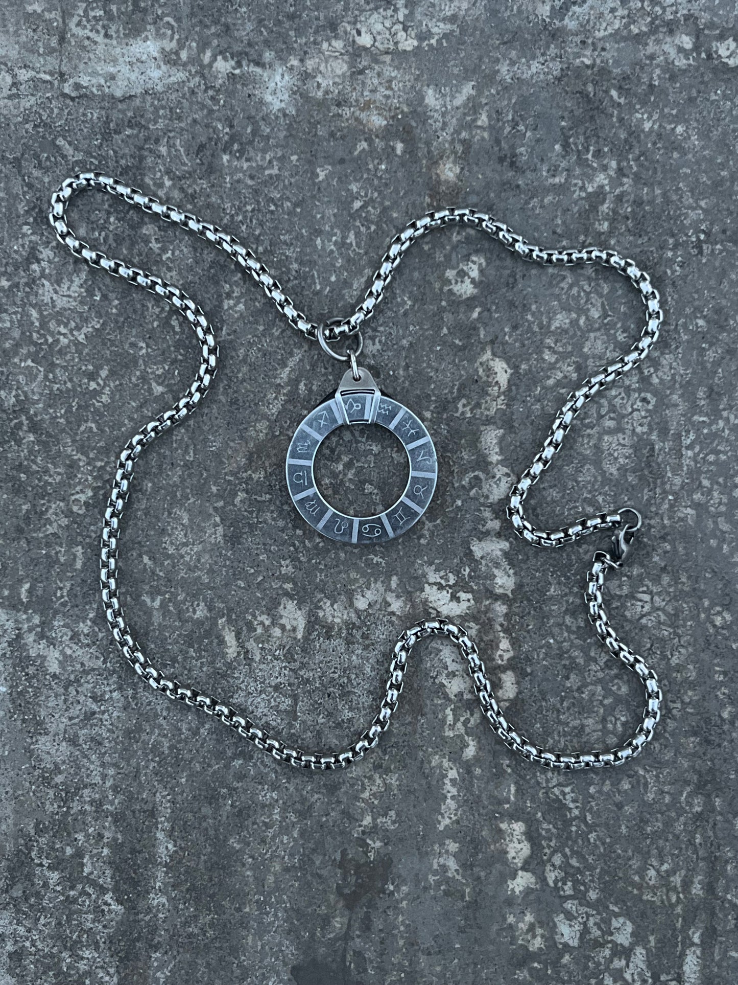 Zodiac Sign Wheel Pendant