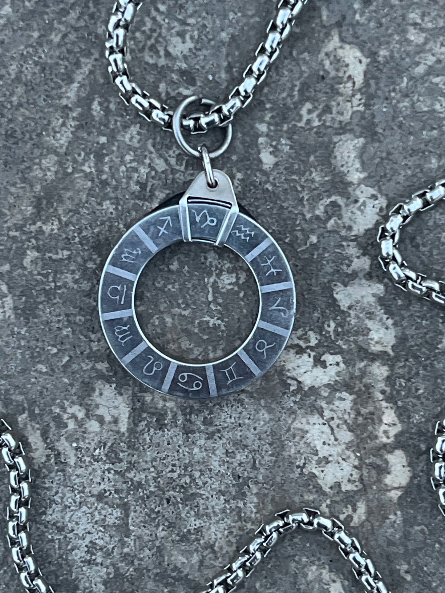 Zodiac Sign Wheel Pendant
