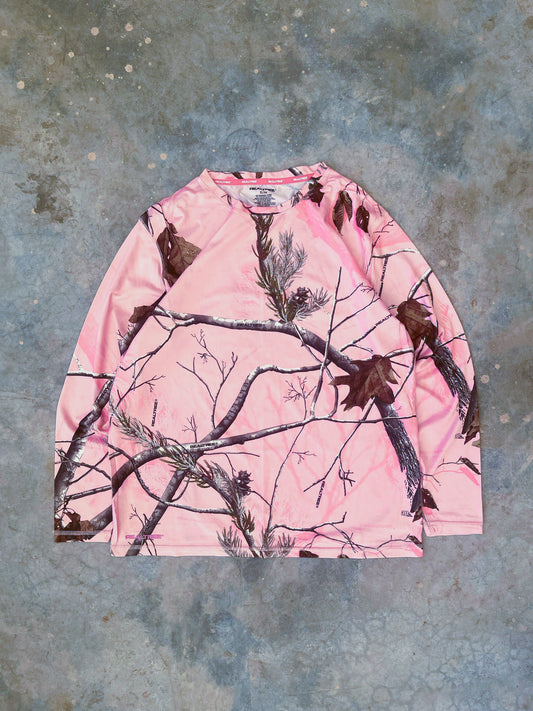 Realtree Full Sleeves Pink Camo Tee (M)