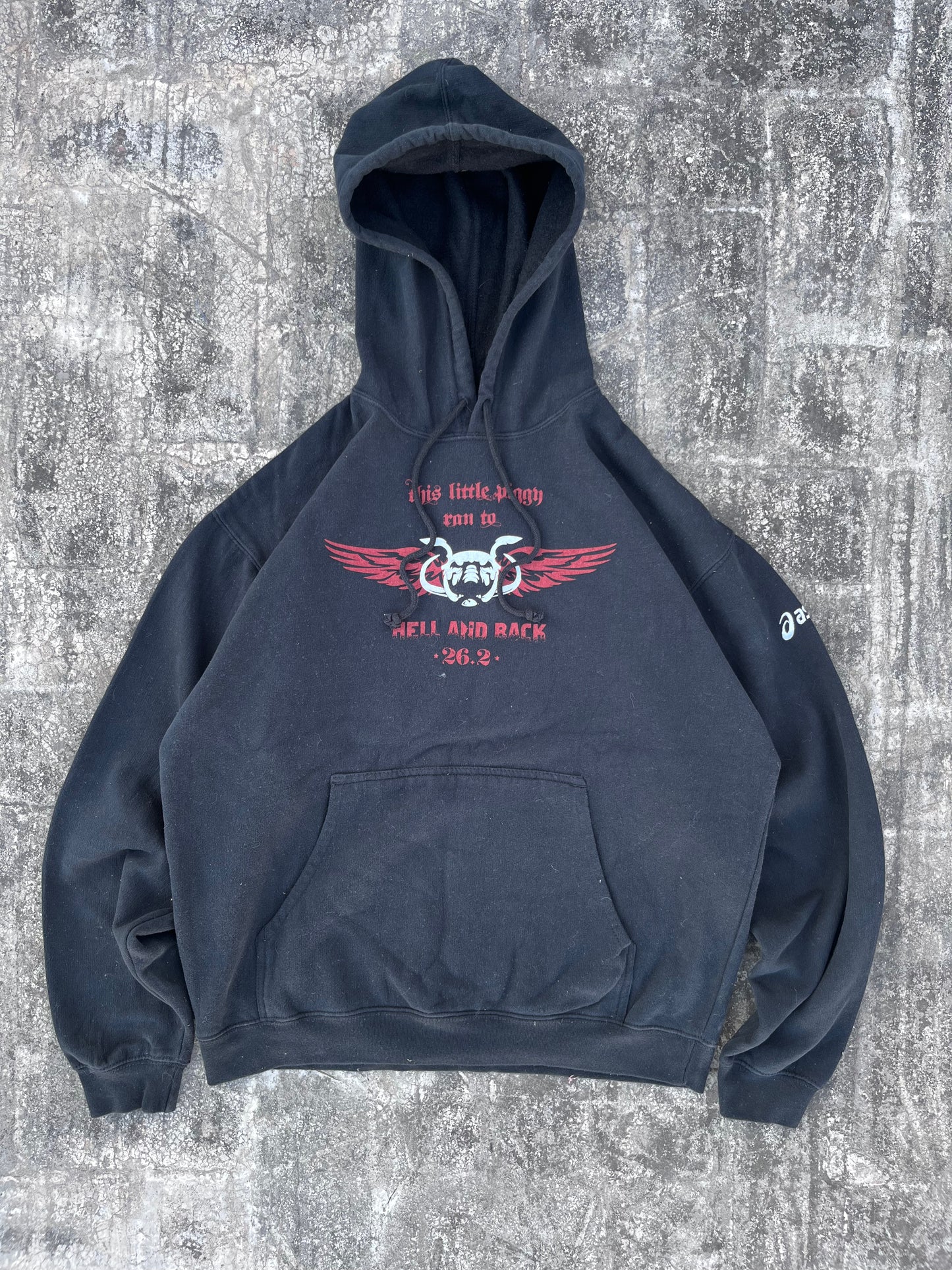 Stone Washed Asics Hoodie (M/L)