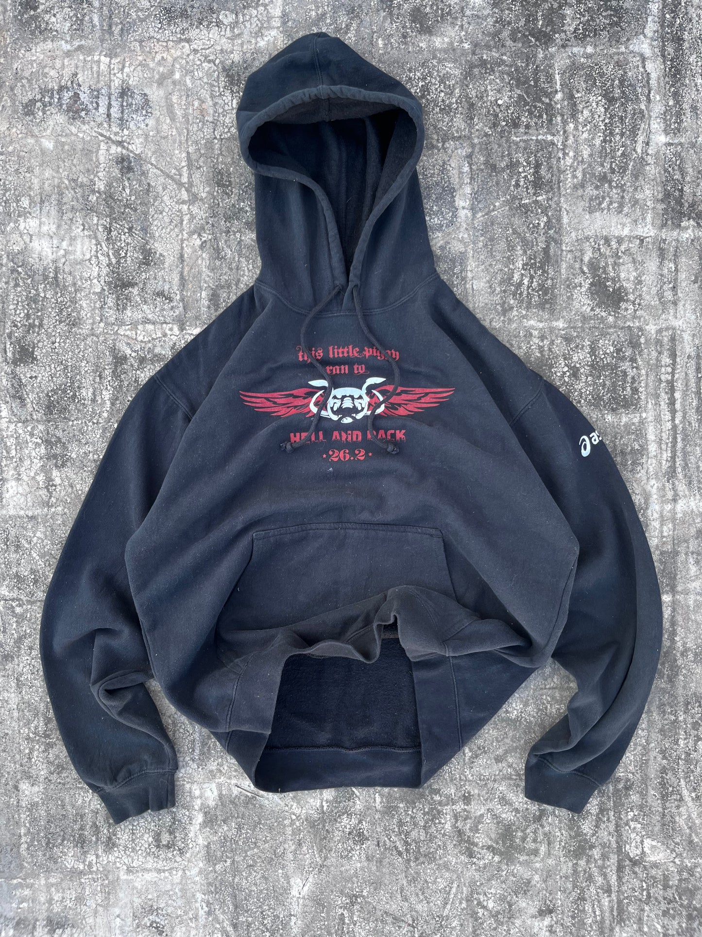 Stone Washed Asics Hoodie (M/L)