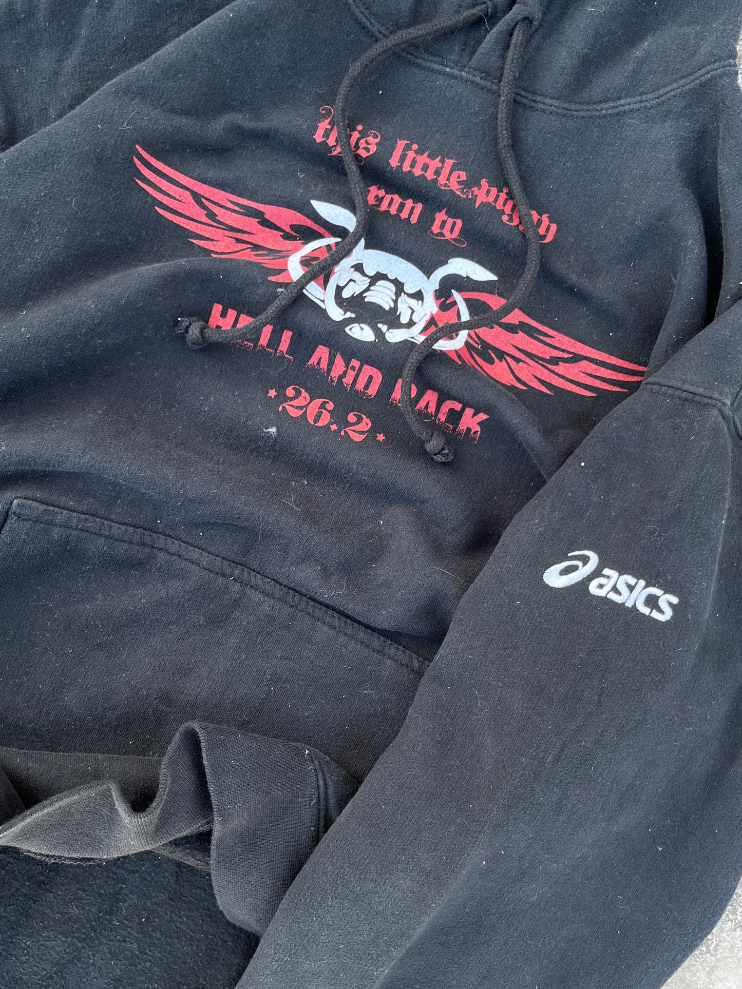 Stone Washed Asics Hoodie (M/L)