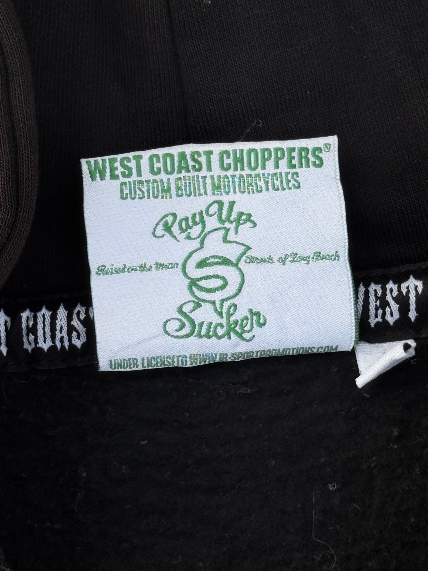 Vintage West Coast Choppers "El Diablo" Zip-Up Hoodie - Straight to Hell Sleeve - Early 2000s Y2K Biker (M)