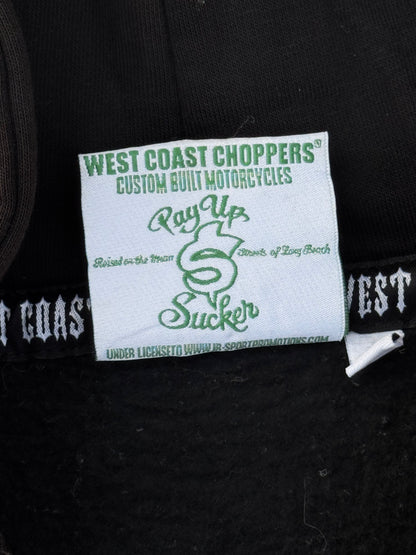 Vintage West Coast Choppers "El Diablo" Zip-Up Hoodie - Straight to Hell Sleeve - Early 2000s Y2K Biker (M)