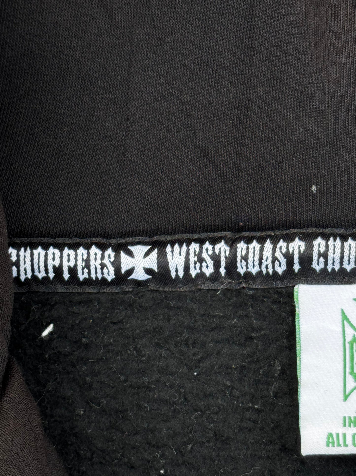 Vintage West Coast Choppers "El Diablo" Zip-Up Hoodie - Straight to Hell Sleeve - Early 2000s Y2K Biker (M)