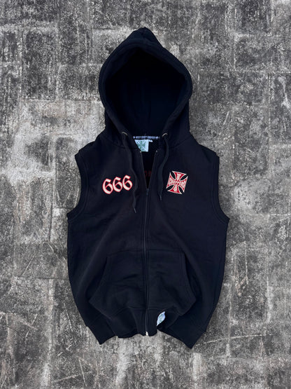 West Coast Choppers Chapel "666" Sleeveless Hoodie (M)