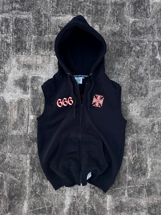 West Coast Choppers Chapel "666" Sleeveless Hoodie (M)