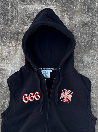 West Coast Choppers Chapel "666" Sleeveless Hoodie (M)