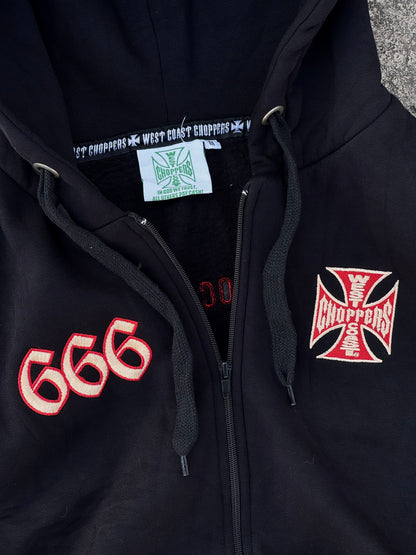 West Coast Choppers Chapel "666" Sleeveless Hoodie (M)