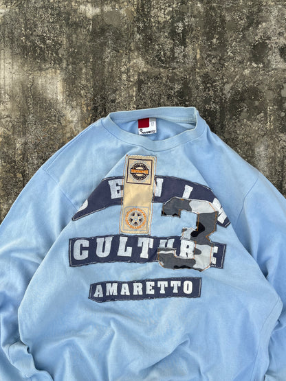Light Blue Culture Amaretto Full Sleeves Tee (S/XS)